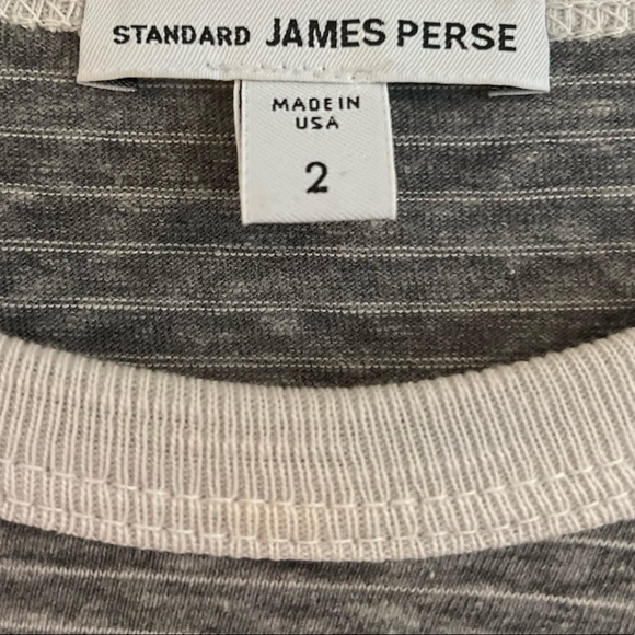 Mens James Perse T-shirt In Grey